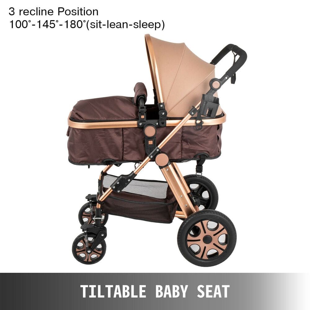 Proactive Baby Baby Pram Stroller VEVOR 2 in 1 Folding Baby Stroller