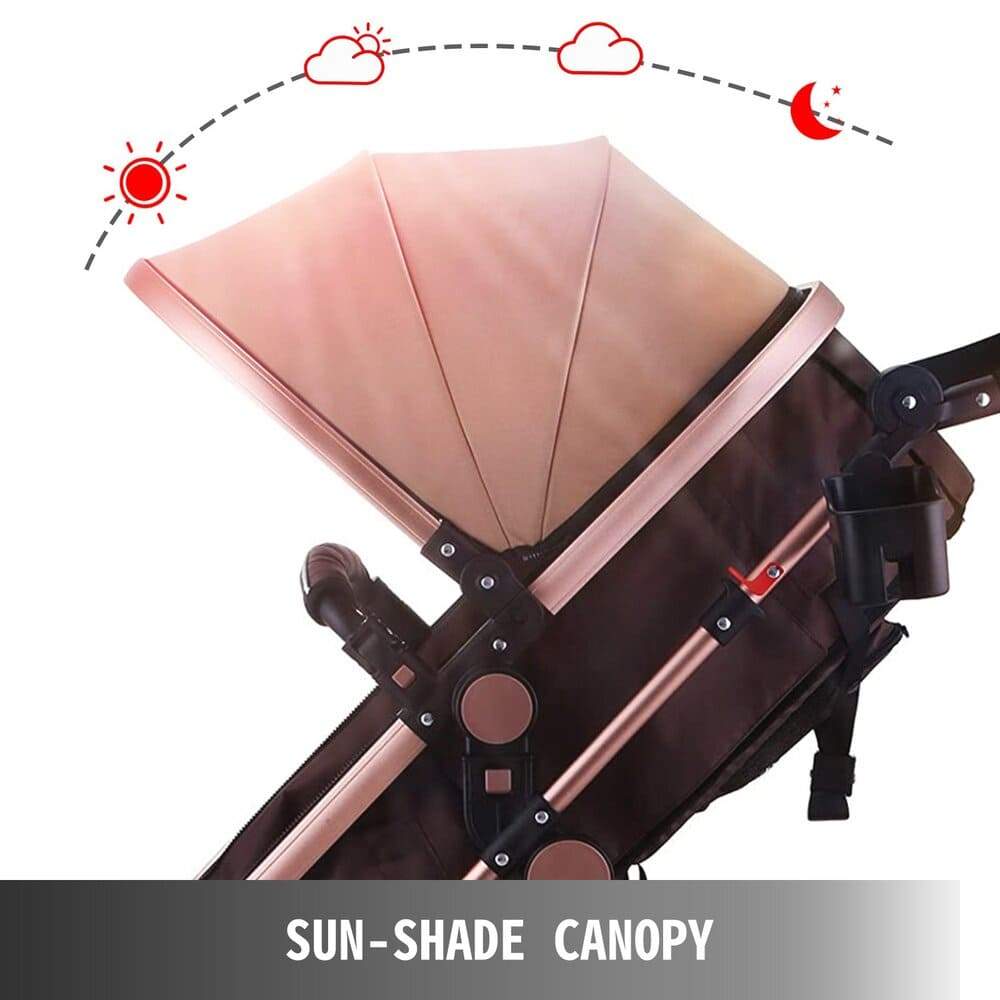 Proactive Baby Baby Pram Stroller VEVOR 2 in 1 Folding Baby Stroller