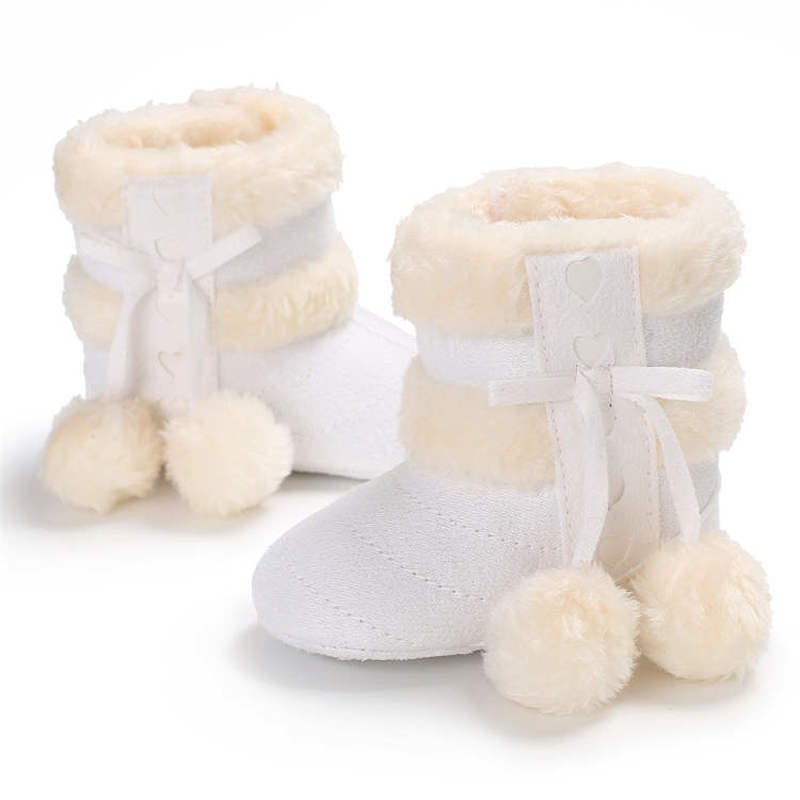 Baby white hot sale fur boots